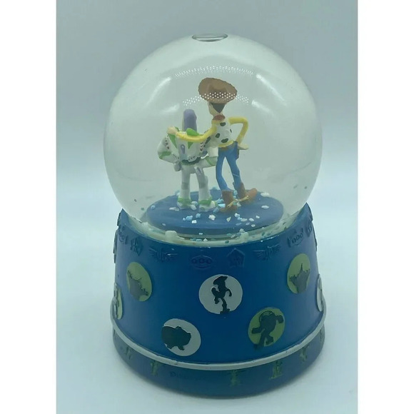 Rare Disney Pixar Toy Story Woody And Buzz Musical Snow Globe Tested Works 6” - Picture 3 of 7